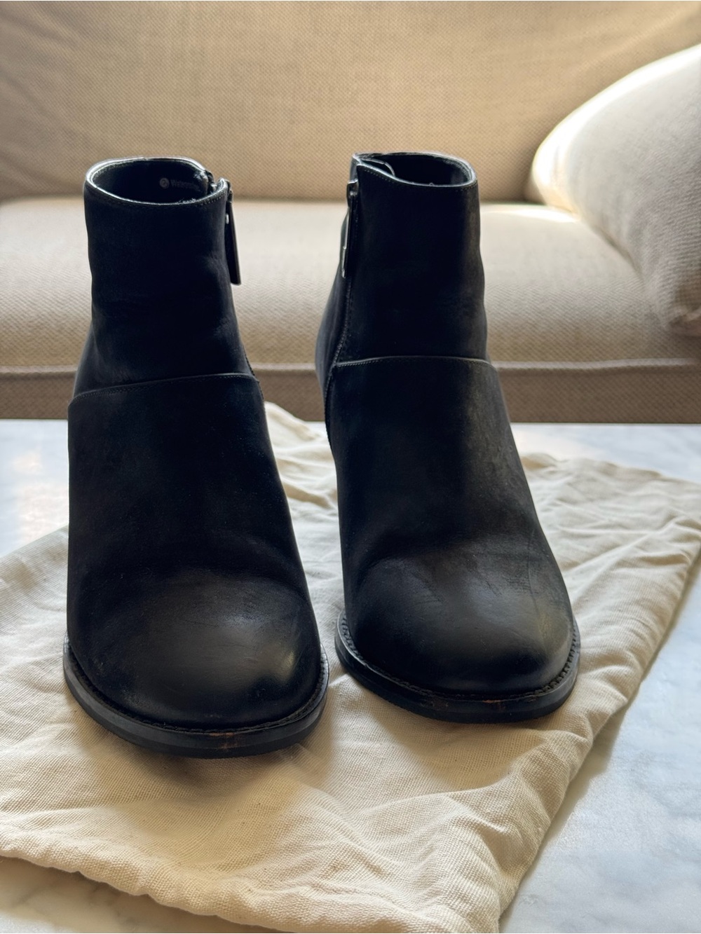 Blondo Black Leather Ankle Booties